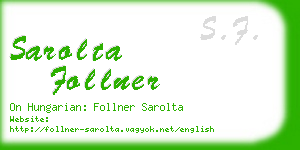 sarolta follner business card